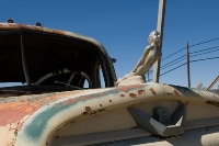 DSC_3376 Many amazing vehicles and implements of origin and times of industrial development are on display at the Motor Transport Museum in Campo, CA